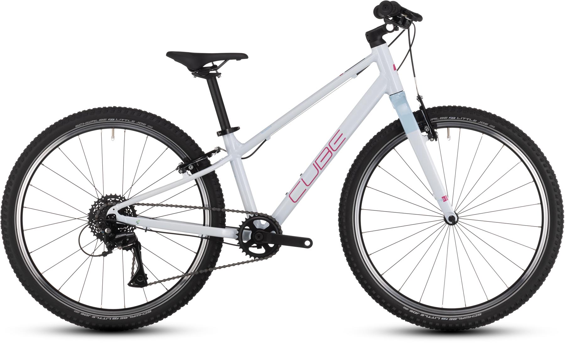 Cube Numove 240 flashwhite n pink 2025 - Kinderrad 24 Zoll