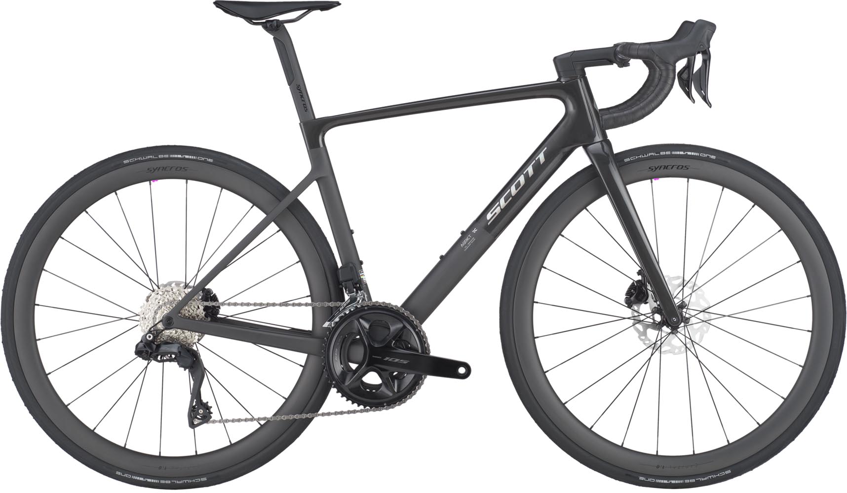 Scott Addict RC 30 carbon black 2025 - Carbon Rennrad
