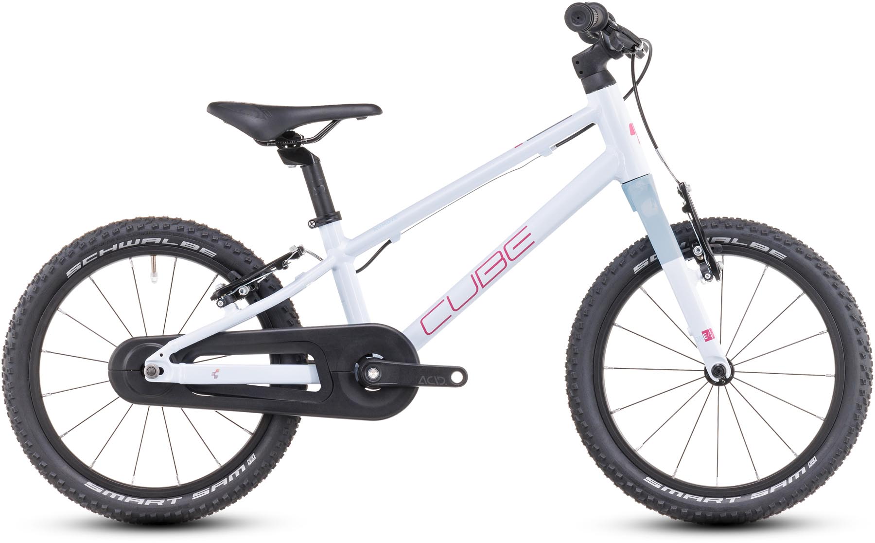 Cube Numove 160 flashwhite n pink 2025 - Kinderrad 16 Zoll