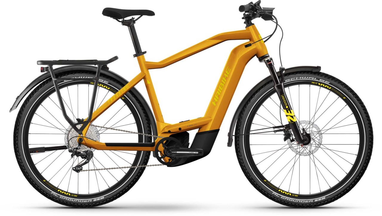 Haibike Trekking 8 metal lava/yellow gloss 2023 - E-Bike Trekkingrad Herren