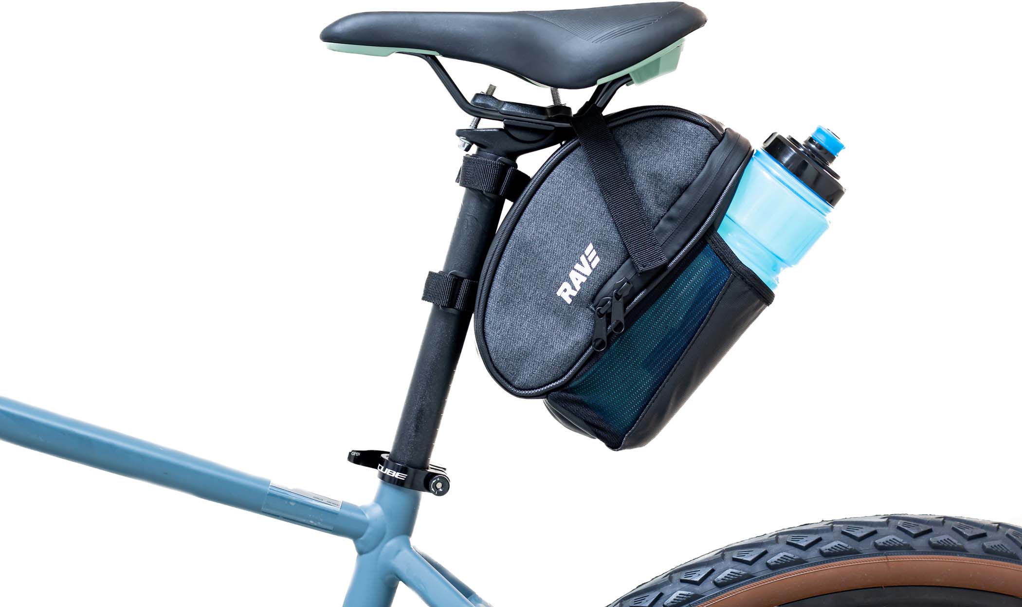 Sross Satteltasche Satteltasche Fahrrad Sattel Tasche mit Flaschenhalter  Reflektierend Fahrradtasche