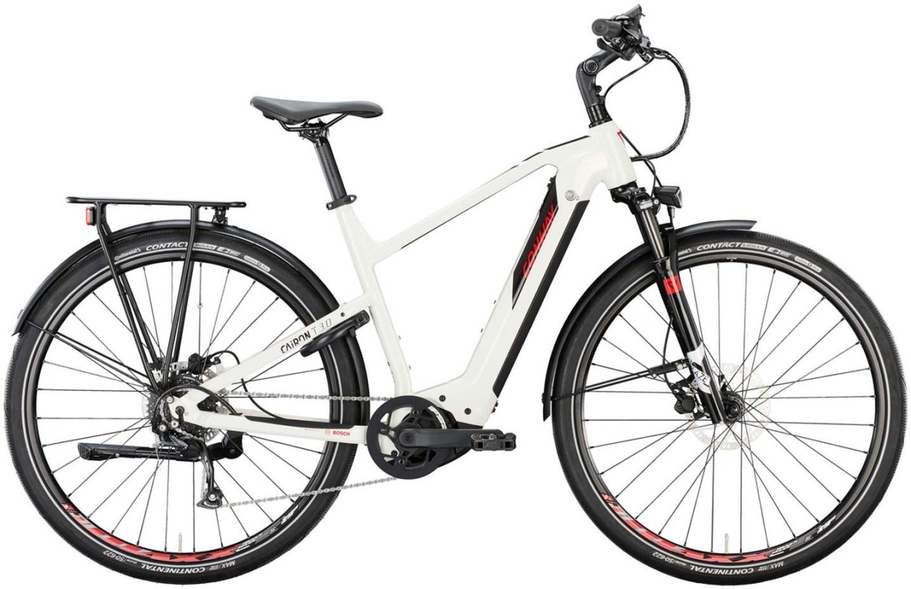 Conway Cairon T 3.0 625 pearl white / black metallic 2022 - E-Bike Trekkingrad Herren