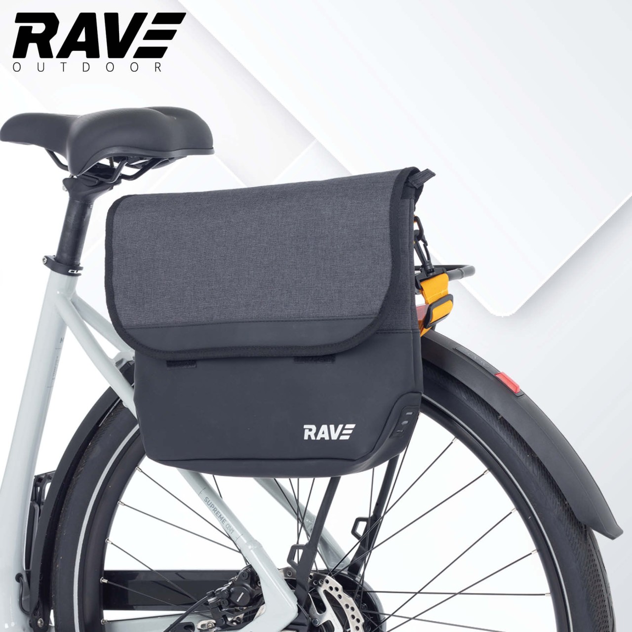 RAVE Fahrradtasche Gepäckträgertasche Businesstasche - ca. 8 Liter schwarz