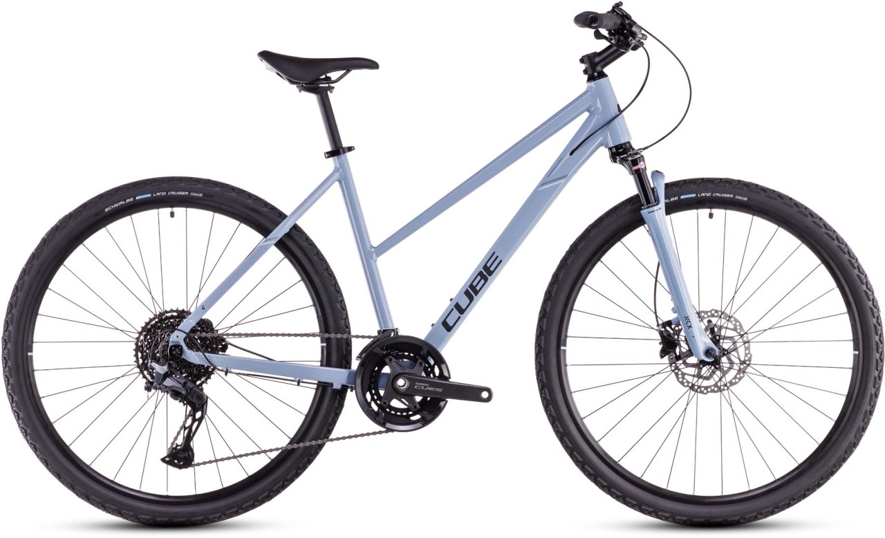 Cube Nature EXC pigeonblue n black 2025 - Crossrad Damen