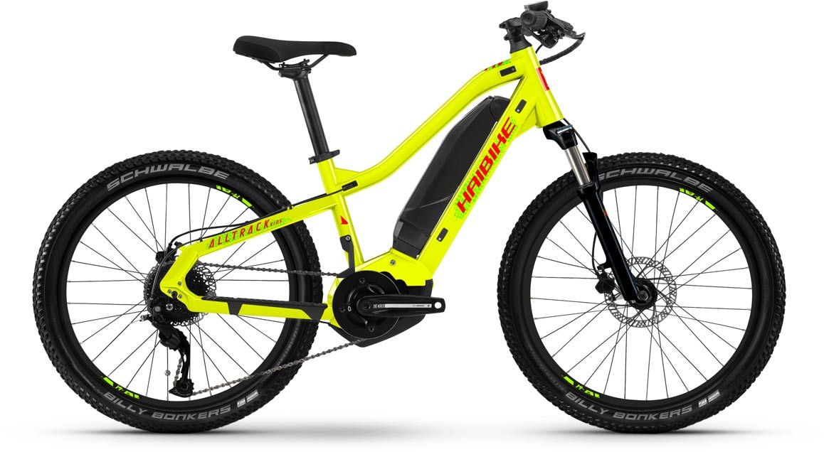 Haibike ALLTRACK Kids Gloss Lime Crystal / Red 2023 - E-Bike Kinderrad 24 Zoll