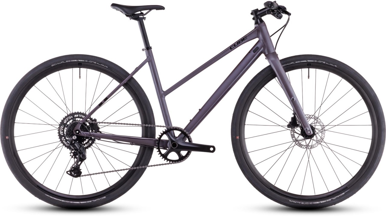 Cube Nulane ONE mineralgrey n black 2025 - Fitnessrad Damen