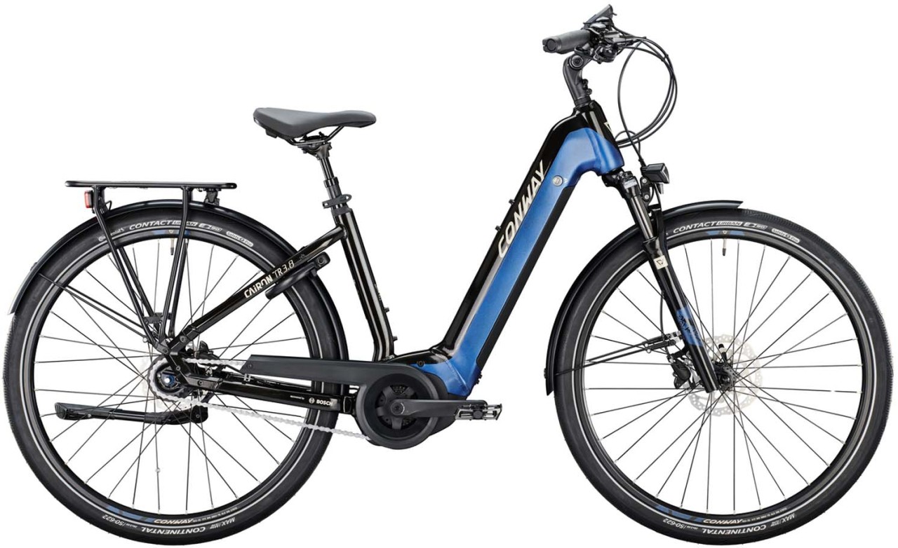 Conway Cairon TR 3.8 625 darkblue metallic matt / platin matt 2022 - E-Bike Trekkingrad Tiefeinsteiger