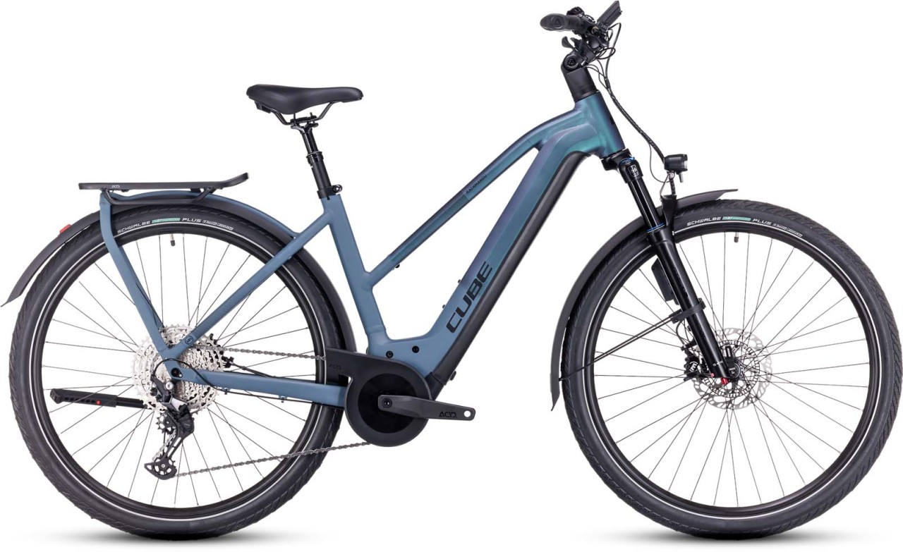 Cube Kathmandu Hybrid ABS 750 smaragdgrey n blue 2023 - E-Bike Trekkingrad Damen - Lackschaden