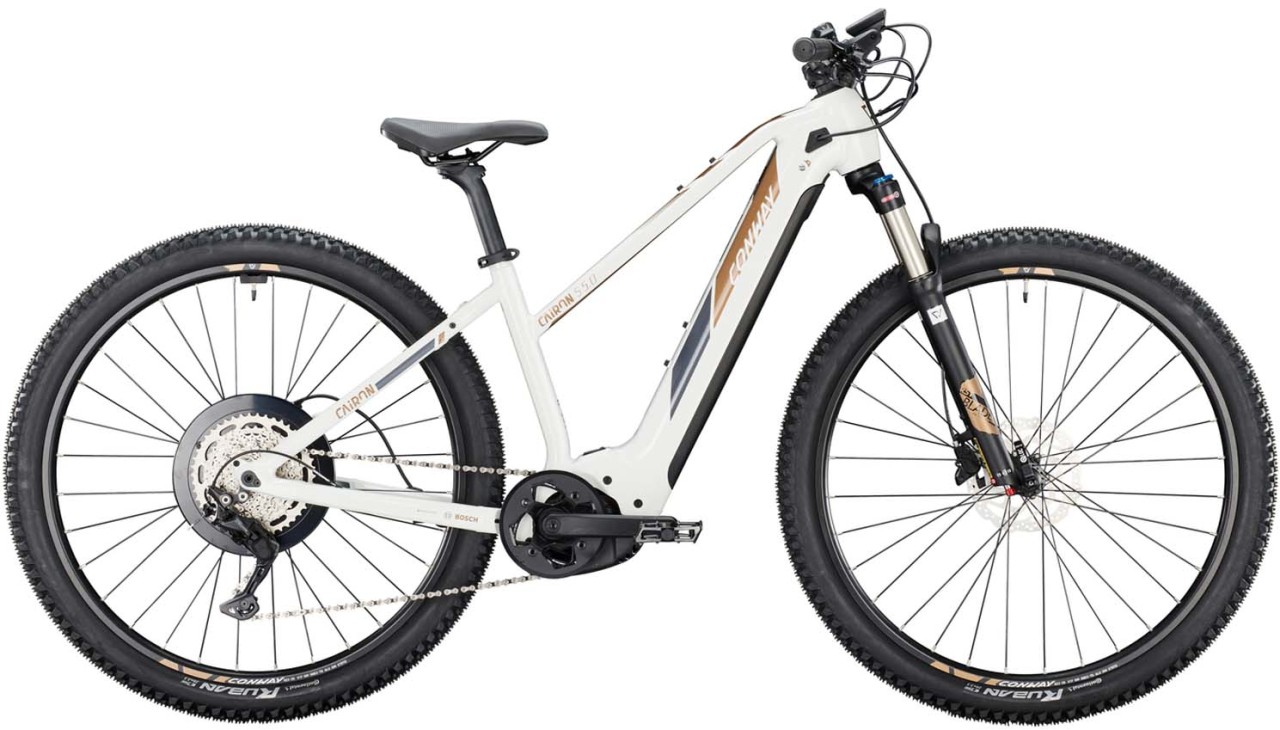 Conway Cairon S 5.0 750 pearlwhite / brown metallic 2022 - E-Bike Hardtail Mountainbike Damen