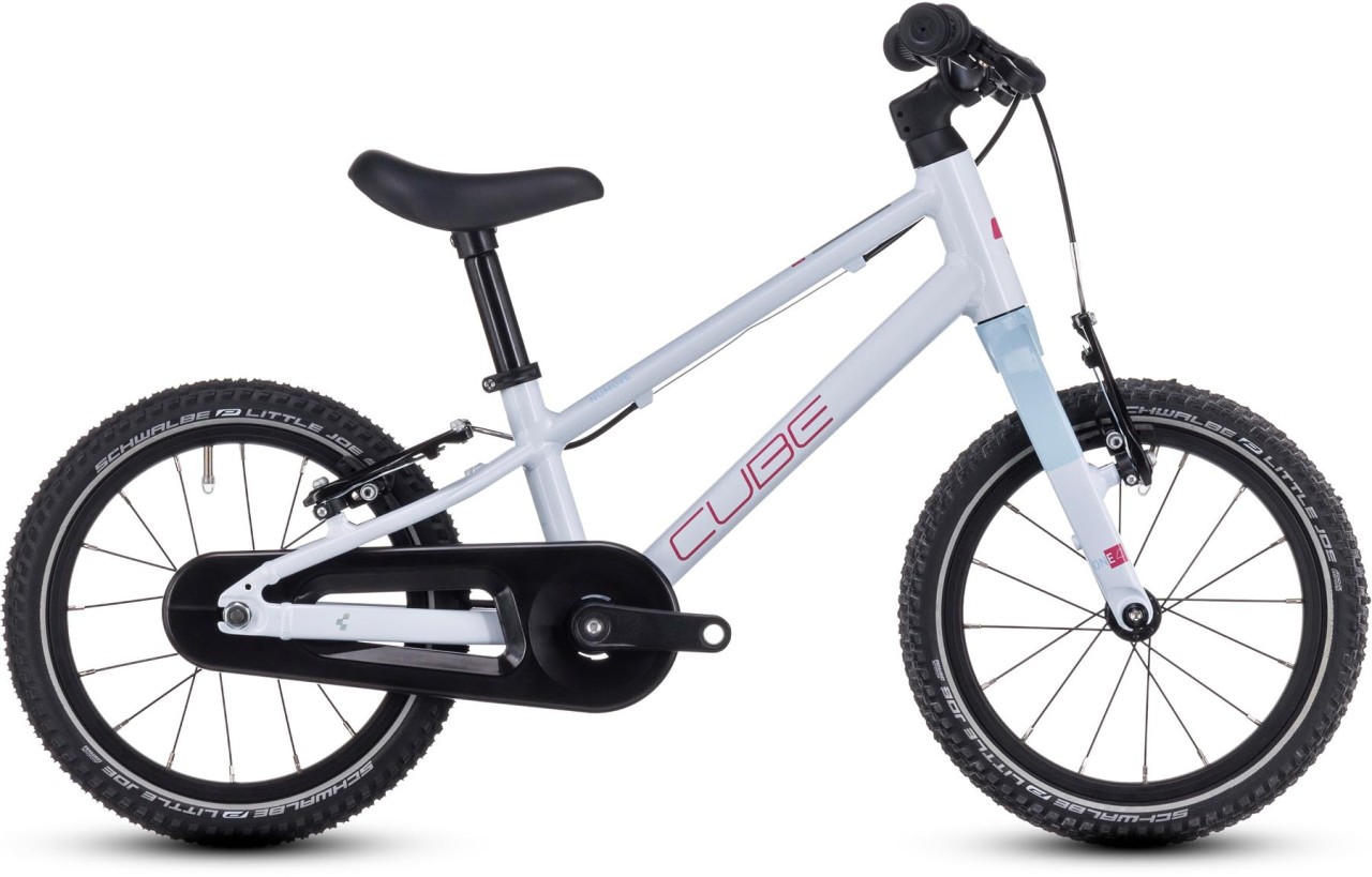 Cube Numove 140 flashwhite n pink 2025 - Kinderrad 14 Zoll