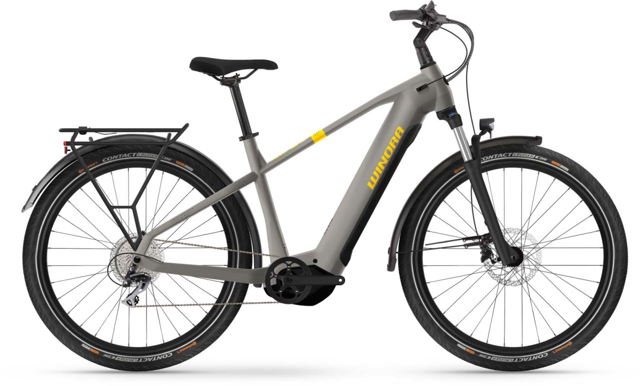 Winora Yucatan X8 Quarz matt 2024 - E-Bike Trekkingrad Herren