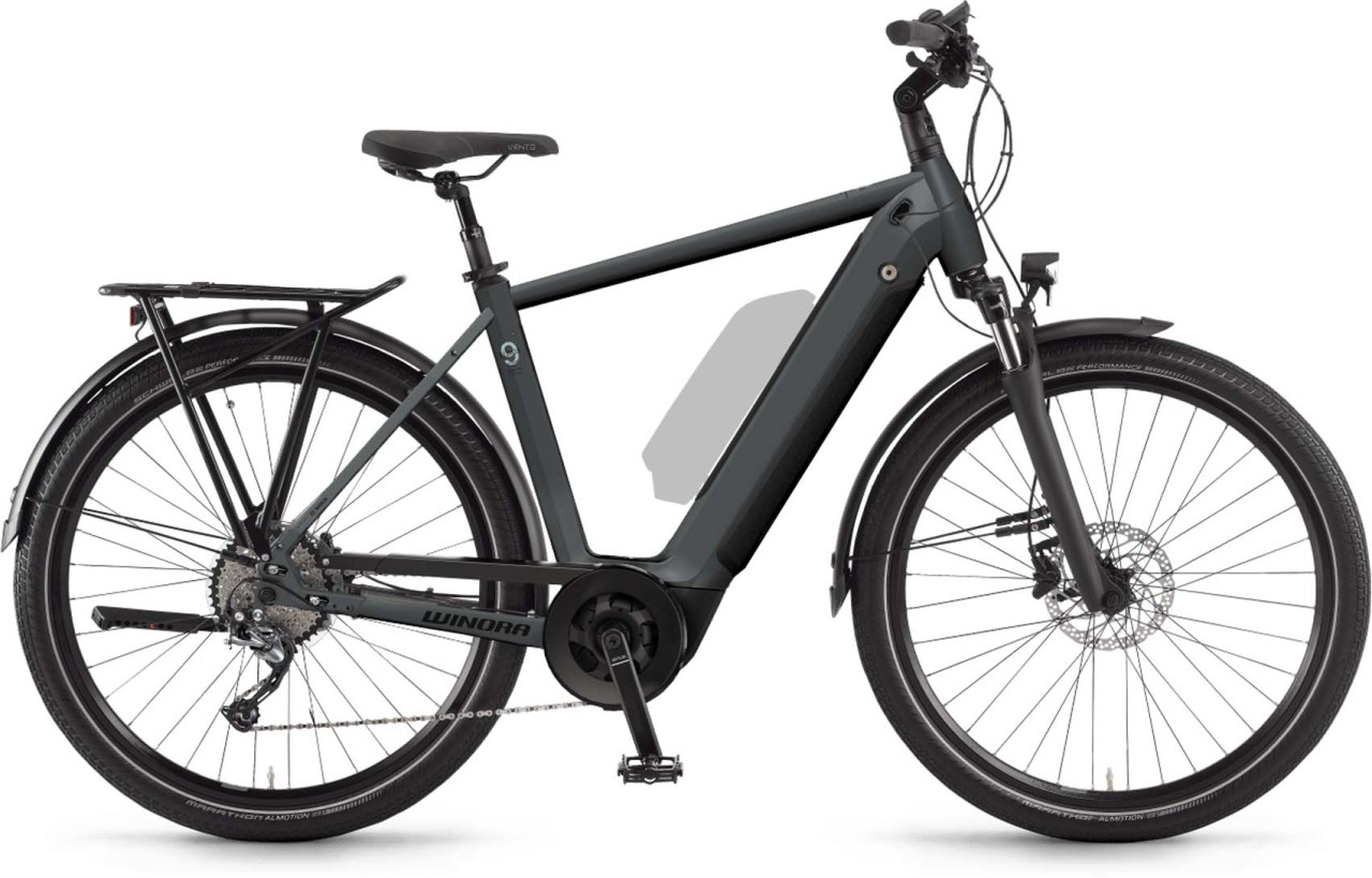 Winora Sinus 9 i625Wh darkslategrey matt 2021 - E-Bike Trekkingrad Herren