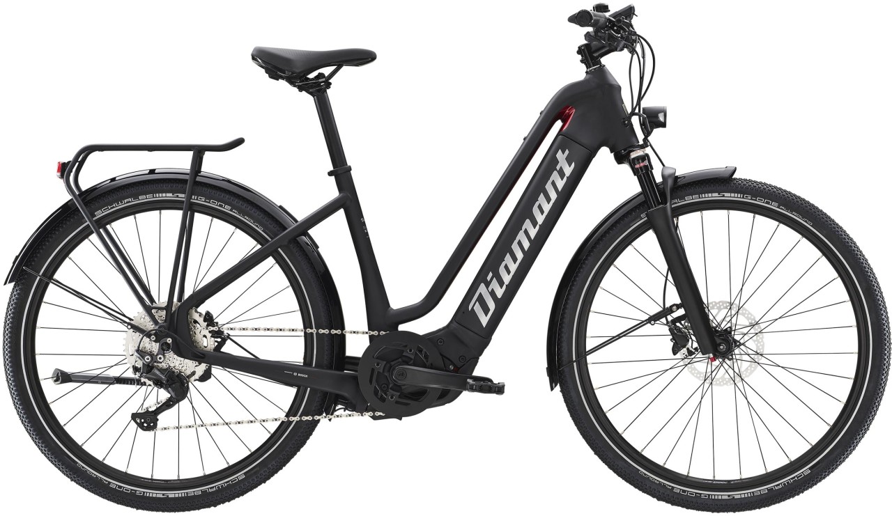 Diamant Zouma Deluxe+ TIE Tiefschwarz 2022 - E-Bike Trekkingrad Tiefeinsteiger
