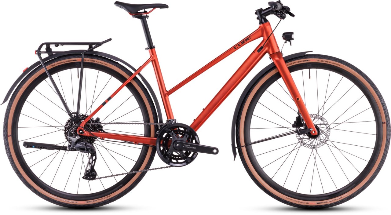Cube Nulane Pro FE fireorange n black 2025 - Fitnessrad Damen