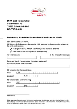 Download Formular Rückerstattung Schweizer Kunden