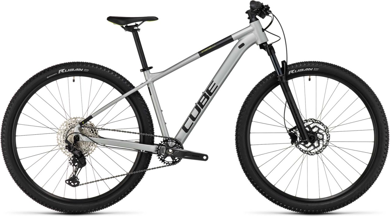 Cube Attention SLX silvergrey n lime 2023 - Hardtail Mountainbike
