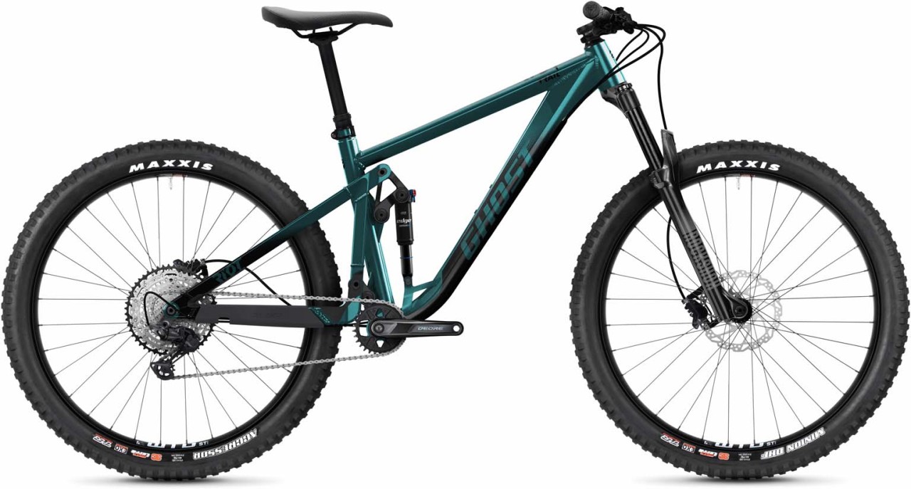 Ghost Riot Trail AL dirty blue metallic / black glossy / matt 2023 - Fully Mountainbike