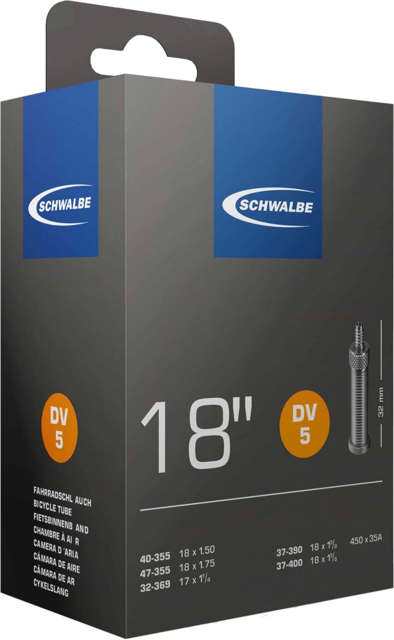 Schwalbe Schlauch DV 5 18x1 1/4-1.90,20x1.25"32/47-355/406 DV32