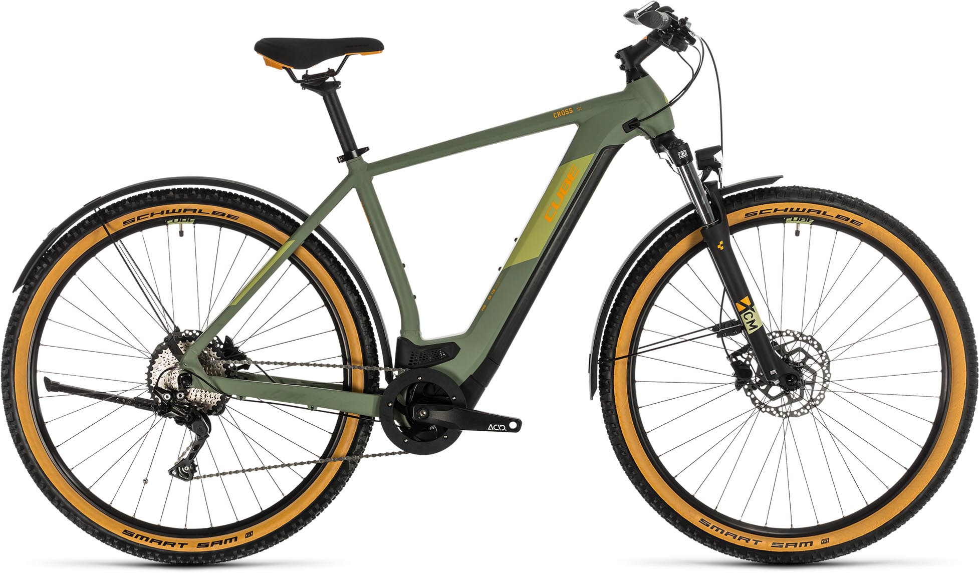 Cube Cross Hybrid Pro 500 Allroad green n orange 2020 Herren EBike
