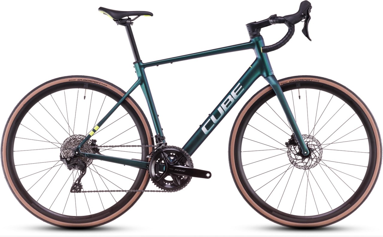 Cube Attain SLX goblin n yellow 2025 - Aluminium Rennrad