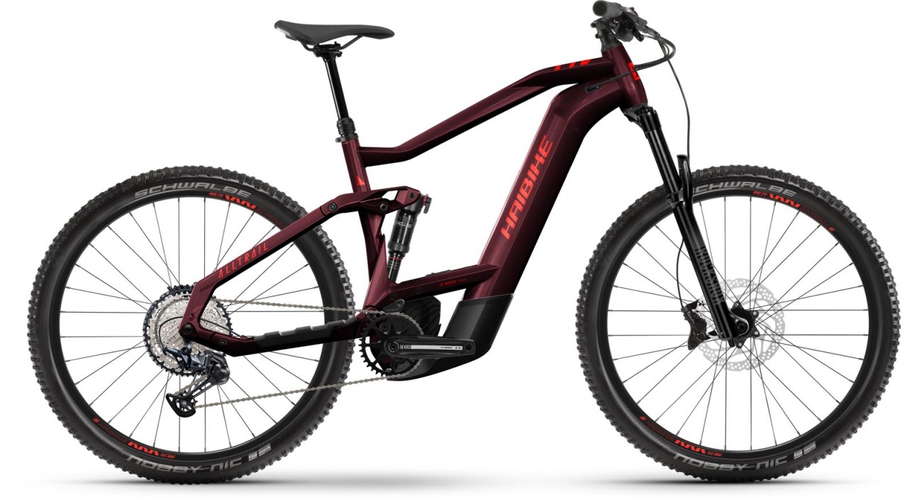 Haibike AllTrail 8 29 tuscan / neon red gloss 2024 - E-Bike Fully Mountainbike