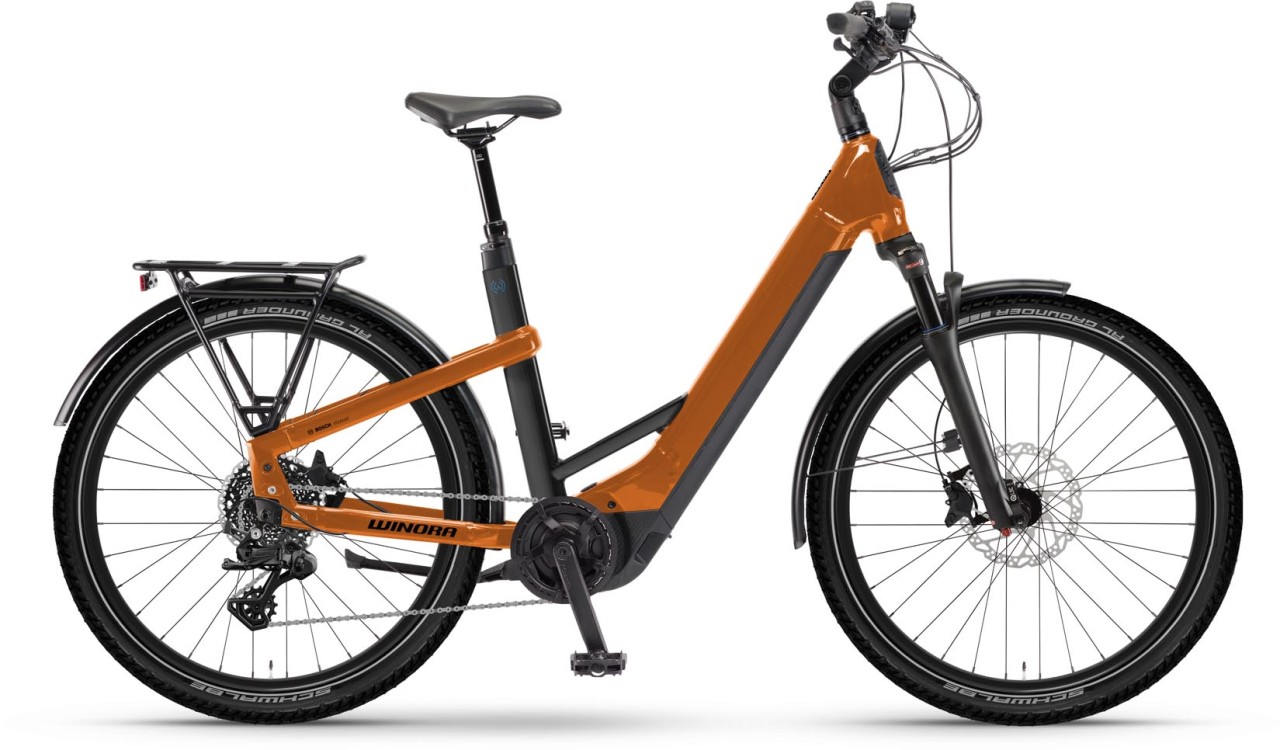 Winora Yakun X10 ginger gloss 2024 - E-Bike Trekkingrad Tiefeinsteiger