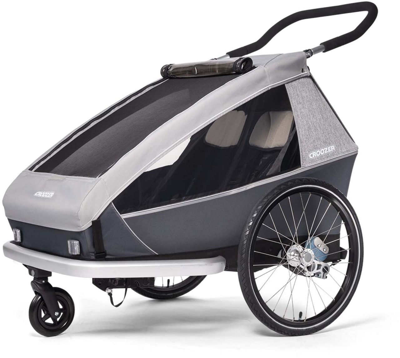 Croozer Kid Keeke 2 Stone grey - Zweisitzer