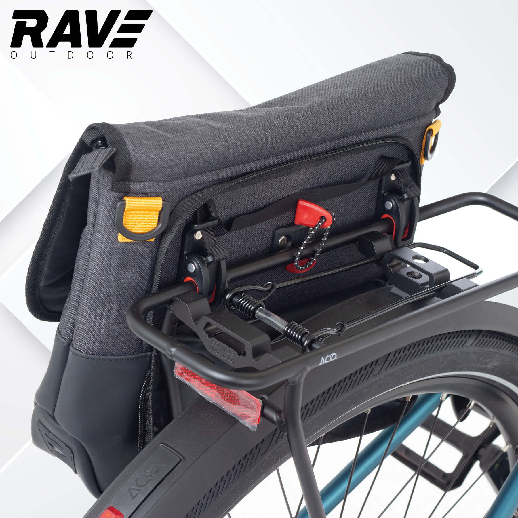 RAVE Fahrrad Satteltasche L mit Flaschenhalter, ca. 1,5 Liter