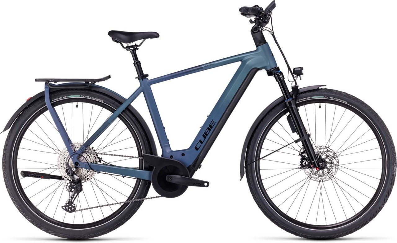 Cube Kathmandu Hybrid ABS 750 smaragdgrey n blue 2023 - E-Bike Trekkingrad Herren - Lackschaden
