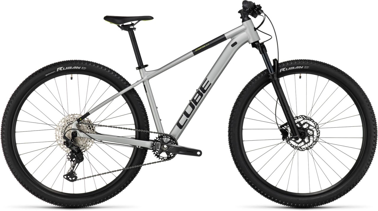 Cube Attention SLX silvergrey n lime 2024 - Hardtail Mountainbike