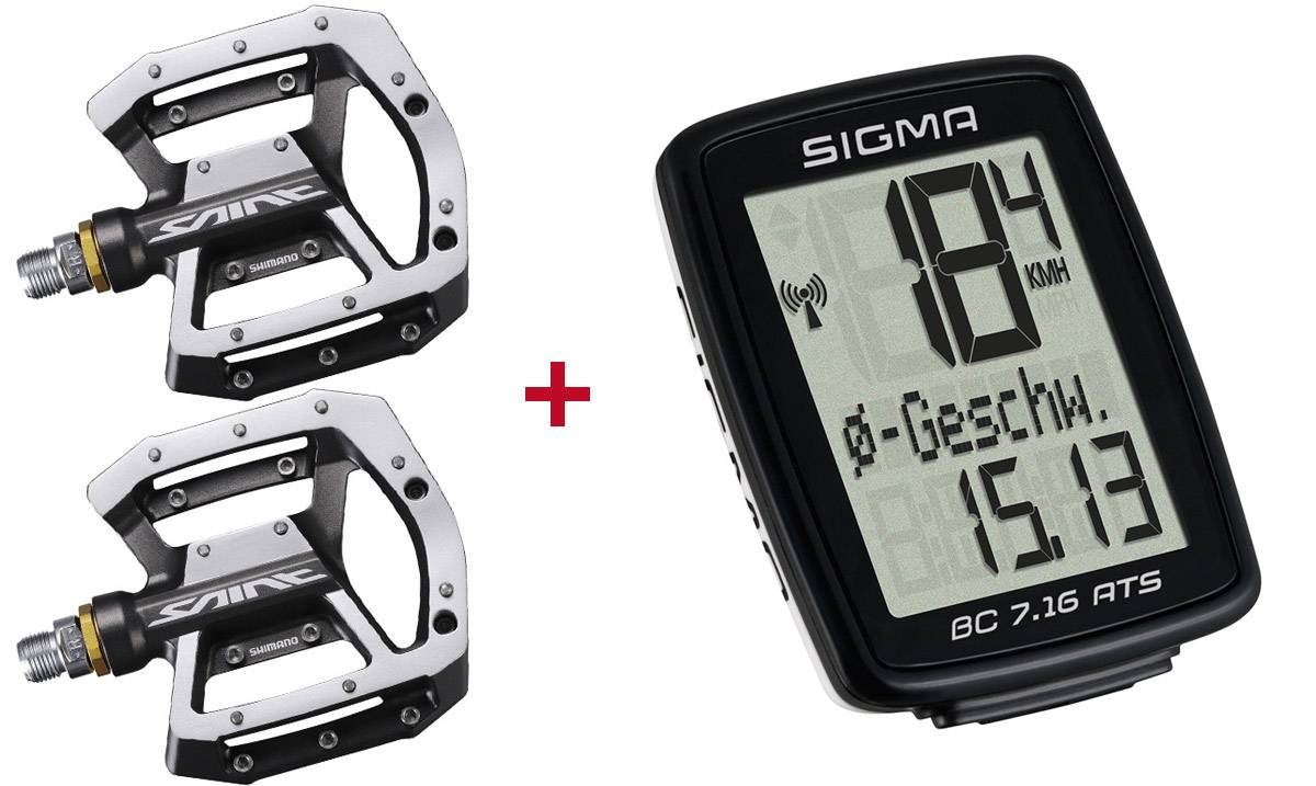 Shimano Pedal Saint PD-MX80 + Sigma Tacho BC 7.16