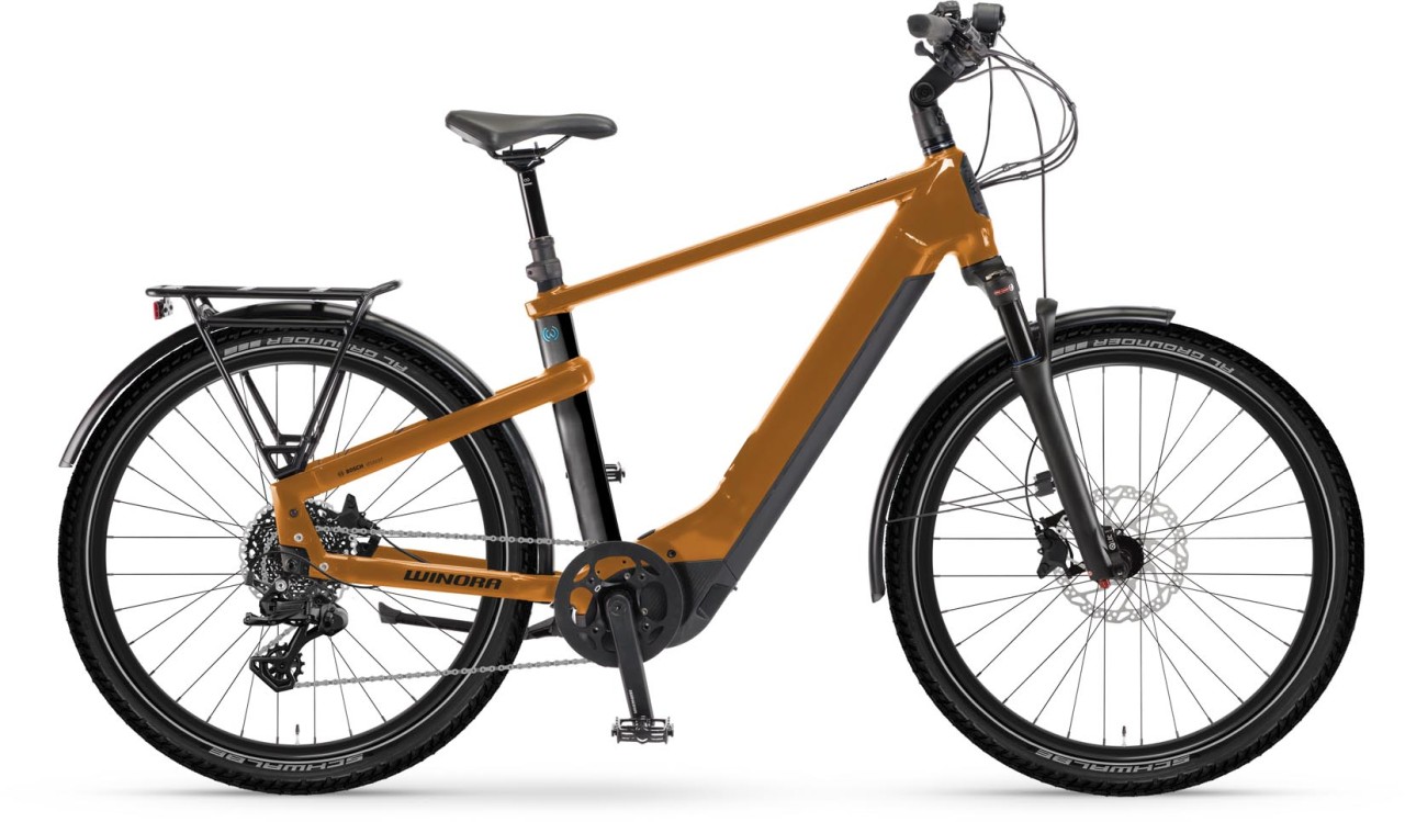 Winora Yakun X10 ginger gloss 2024 - E-Bike Trekkingrad Herren