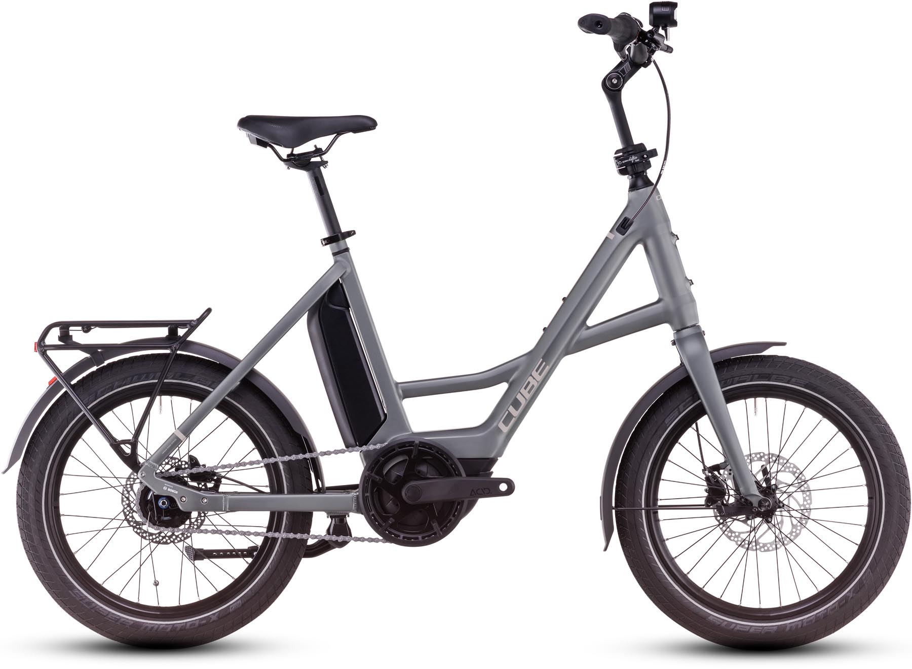 Cube Compact Hybrid Comfort 500 flashgrey n smoke 2025 E Bike Kompaktrad