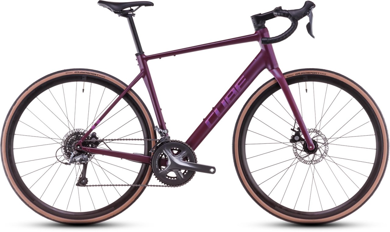 Cube Attain Pro hyperpurple n helio 2025 - Aluminium Rennrad